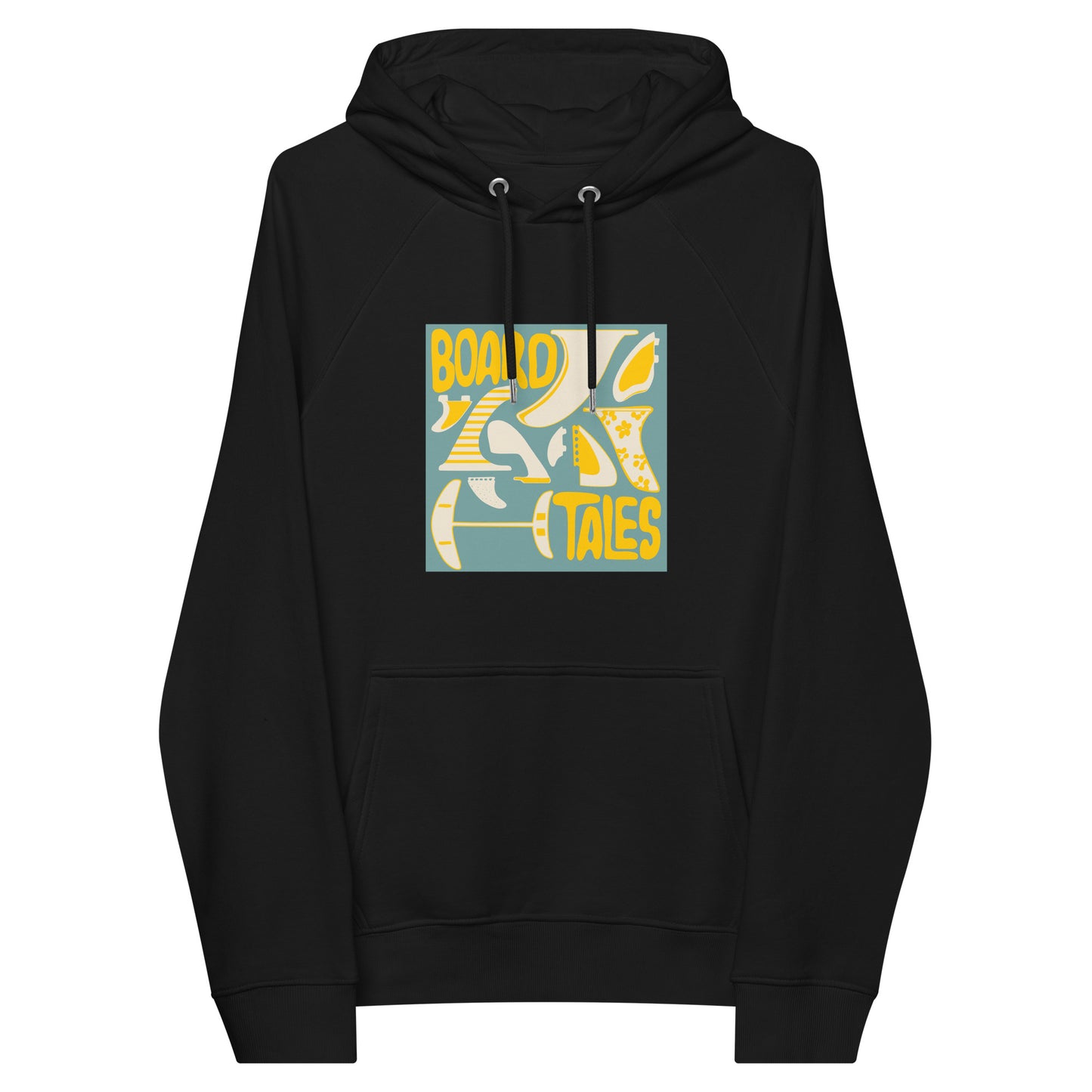 Surfbrett Schwerter Unisex Öko Raglan Hoodie