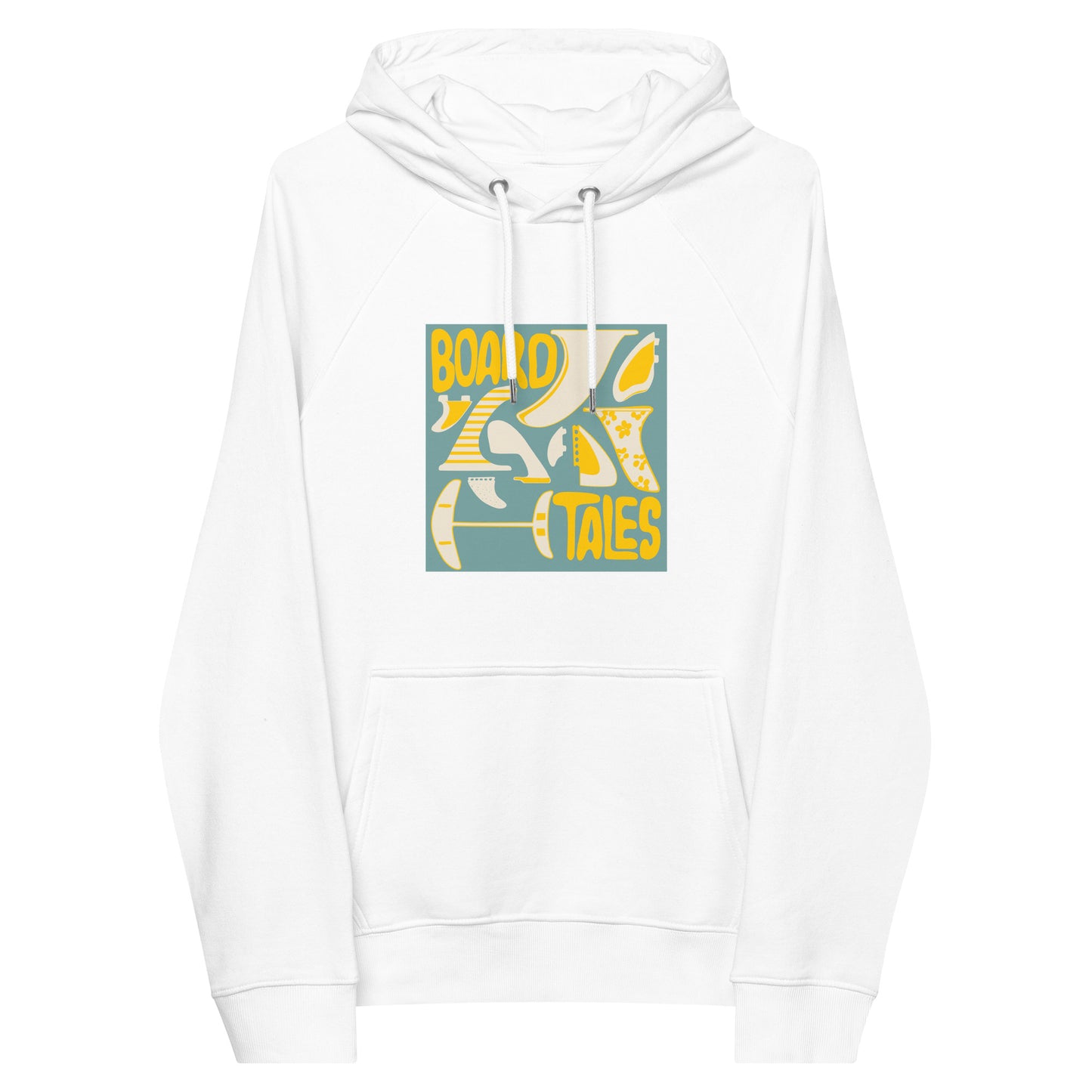 Surfbrett Schwerter Unisex Öko Raglan Hoodie